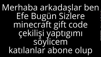 Minecraft gift code çekilişi