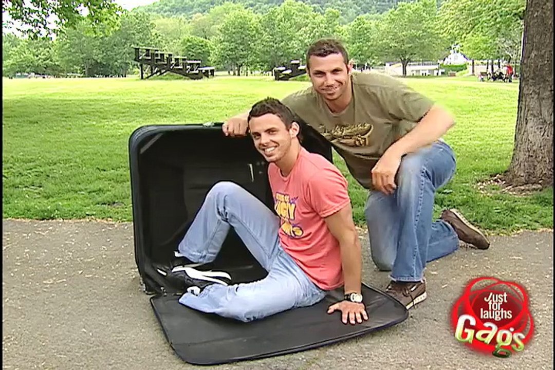 JFL Gags_ Man In Suitcase Prank