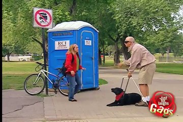 Runaway Seeing Eye Dog Prank