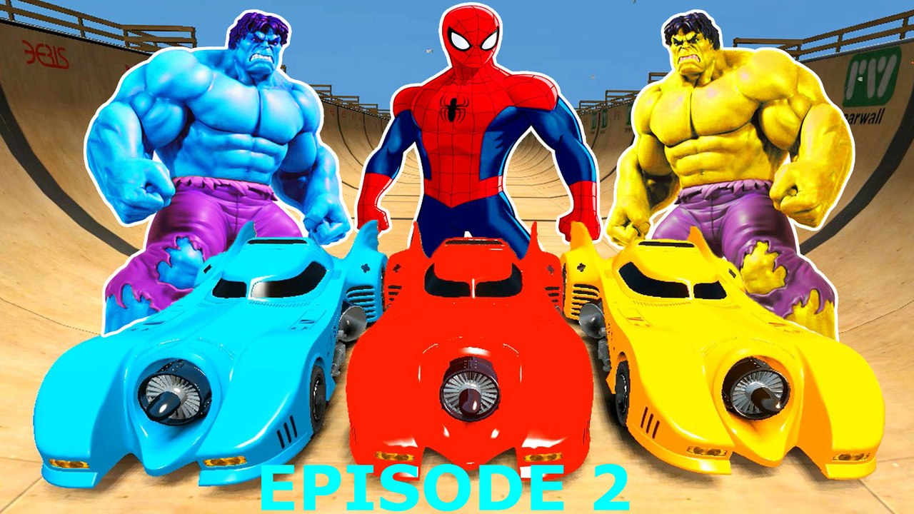 GTA V Episode 2 MONSTER TRUCKS COLORS PARTY Cars Cartoon Spiderman Epic Superhero Movie with Nursery Rhymes Songs ABC Alphabet For Kids