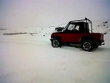 suzuki sj offroading in the snow..jonny n jacko