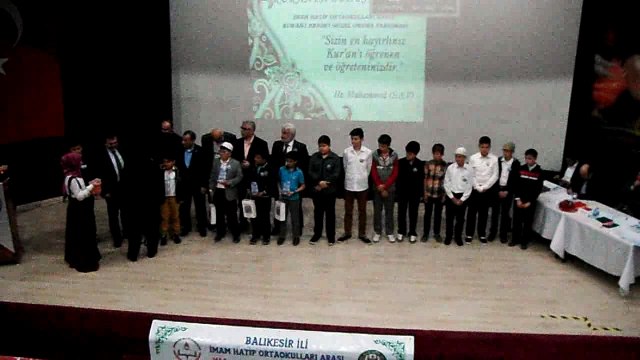 26 - BALIKESİR İLİ İMAM HATİP ORTAOKULLARI KUR'AN-I KERİM'İ GÜZEL OKUMA YARIŞMASI