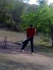 Shahid Afridi is playing Street Cricket