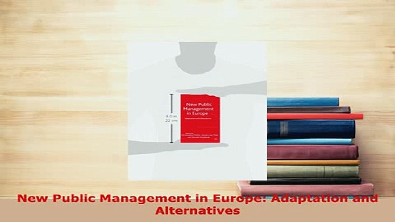 PDF  New Public Management in Europe Adaptation and Alternatives Read Online