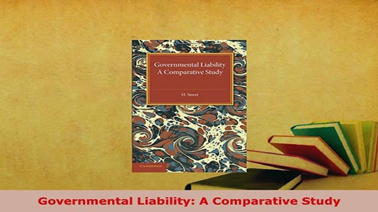 Download  Governmental Liability A Comparative Study  Read Online