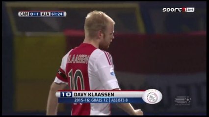 0-1 Davy Klaassen - Cambuur 0 - 1 Ajax 09.04.2016