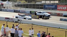 Tesla Model S P85D races C7 Corvette Stingray | 1/4 mile Drag Racing | HD