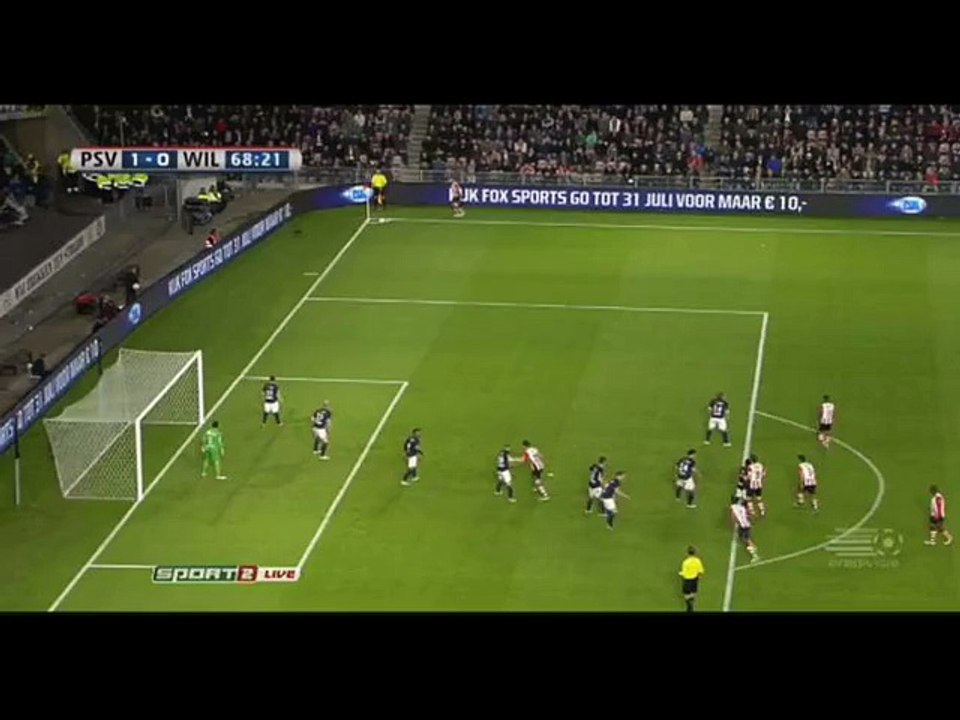 Goal Marco van Ginkel - PSV Eindhoven 1-0 Willem II (09.04.2016)
