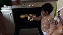 Little Chef Master Junior Veerica Pizza and Garlic Bread Making