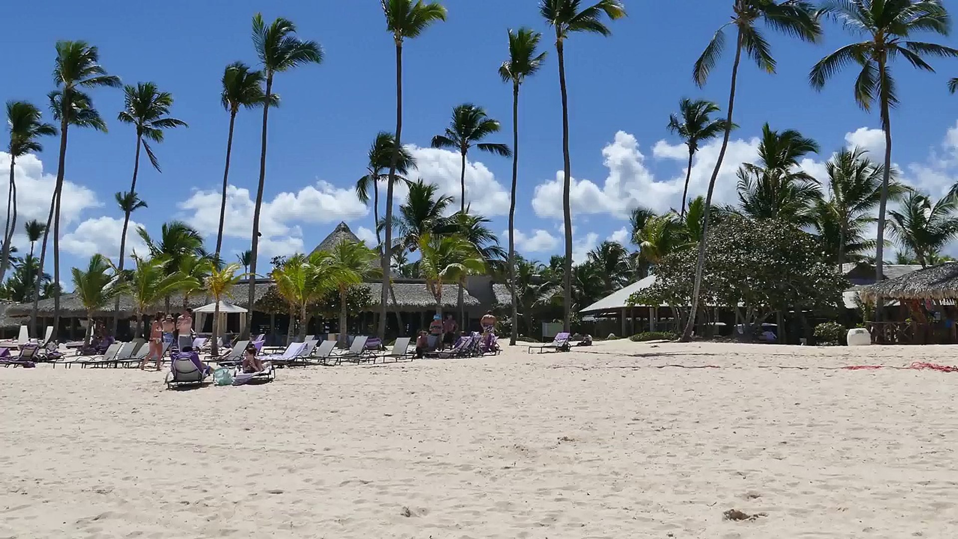Paradisus Punta Cana- huge beach restaurant and bar 4K HD