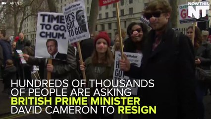 Thousands Protest In London Asking David Cameron To Resign