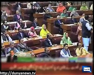 President Zardari address to the Parliament, PML.N protest, Reporr by Shakir Solangi, Dunya News.