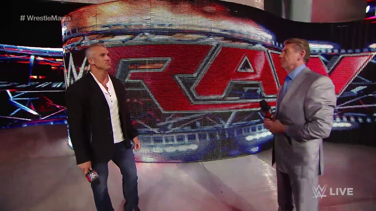 Mr. McMahon puts Shane McMahon in charge of Raw for the night- Raw, April 4, 2016
