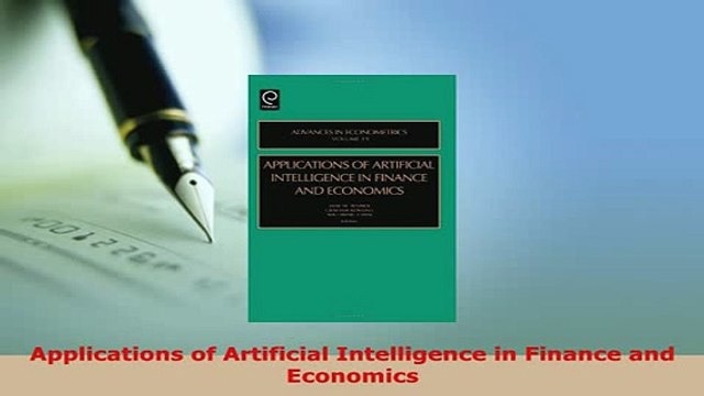 PDF Applications of Artificial Intelligence in Finance and Economics Download Full Ebook