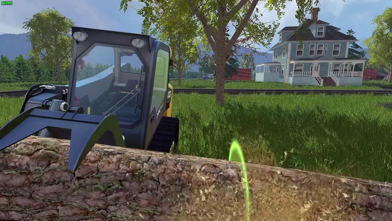 Farming Simulator 15 Lawn Care Ep #12 Cutting Fallen Trees