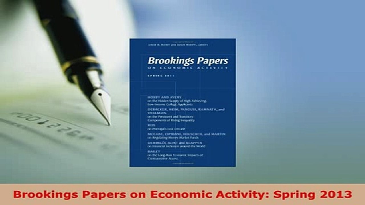 PDF  Brookings Papers on Economic Activity Spri...