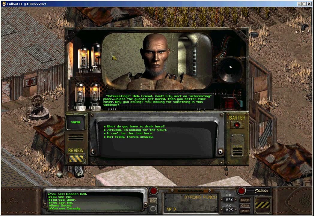 Let's Play Fallout 2 Part 12: Vault City and Recruiting Cassidy (Damn Audio Skips)