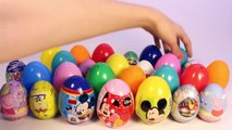 SURPRISE EGGS MICKEY MOUSE MINNIE MOUSE PEPPA PIG FROZEN ANGRY BIRDS PLAY DOH EGGS Part 2