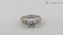 Vintage Synthetic Diamond Ring Engagement Best price Silver 925 Jewelry with Gold plated