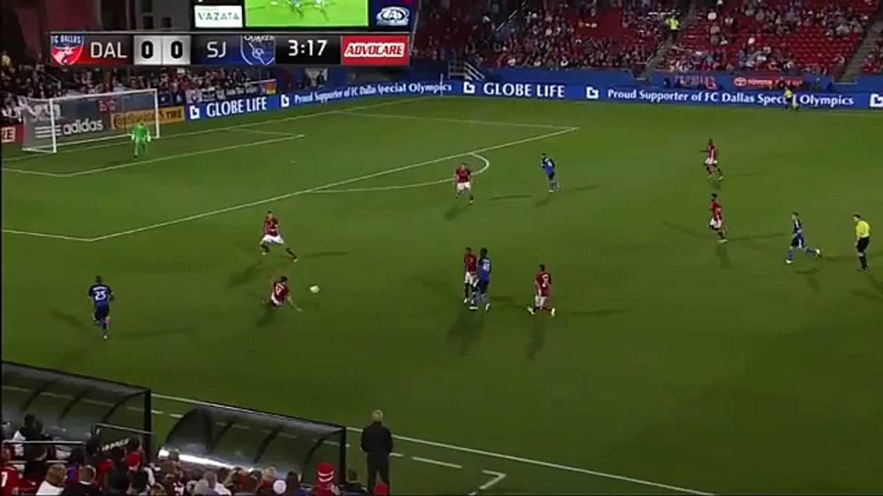 GOAL: Alberto Quintero - FC Dallas VS. San Jose Earthquakes  0-1 - 09-04-2016 MLS