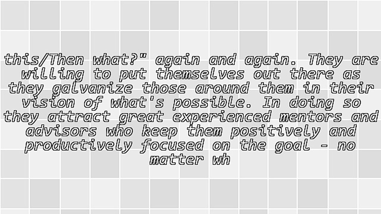 Entrepreneur "Must Have" Mindset