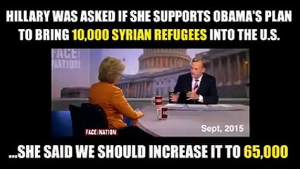 Corrupted Hillary Clinton wants more Muslims