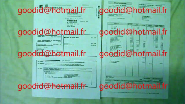 VRAIS FAUX PAPIERS AVIS D'IMPOSITION ET FICHE DE PAIE