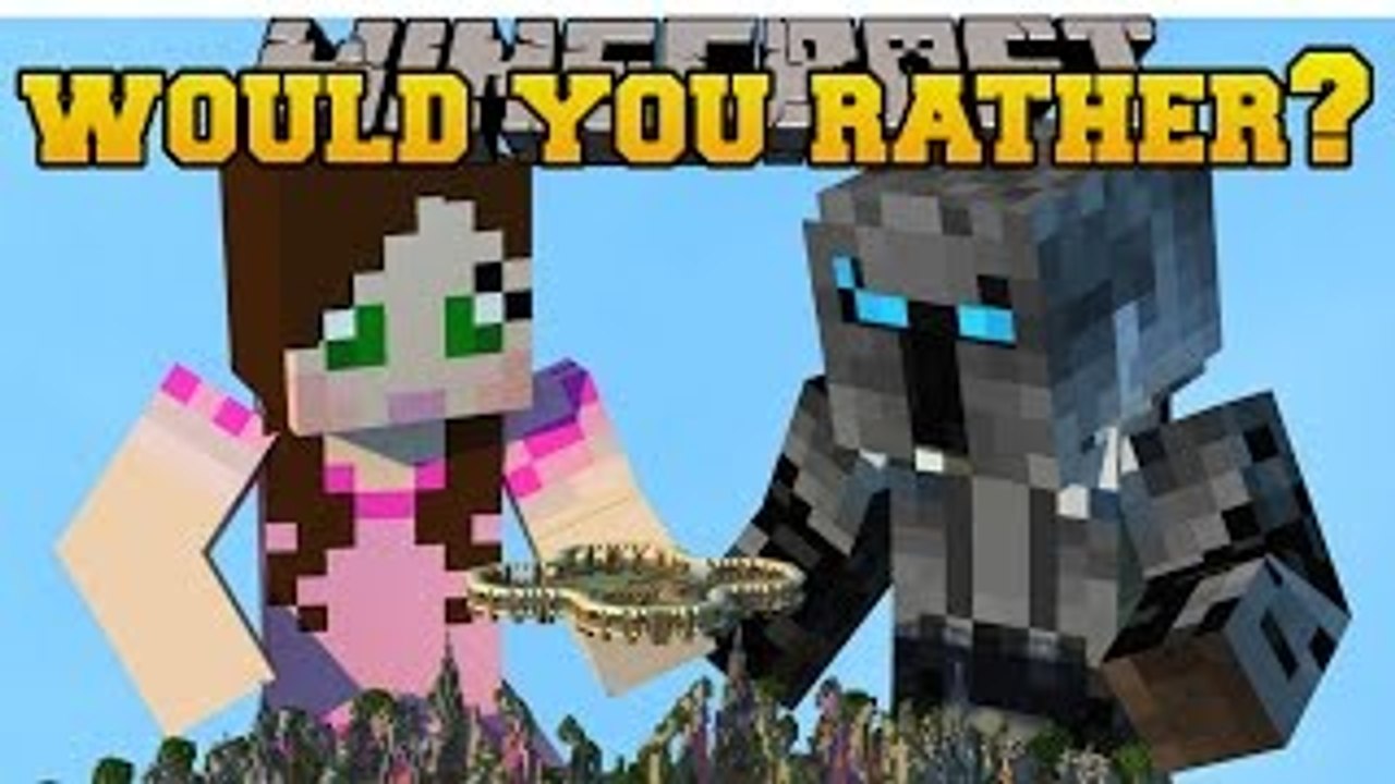 Minecraft PopularMMOs: PAT AND JEN WOULD YOU RATHER?!  Mini-Game