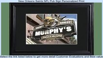 New Orleans Saints NFL Pub Sign Personalized Print