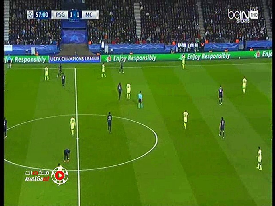 مباراة باريس سان جيرمان و مانشستر سيتى كامة 2-2 (الجزء الثانى)  ذهاب ربع النهائى دورى الابطال 6/4/2016