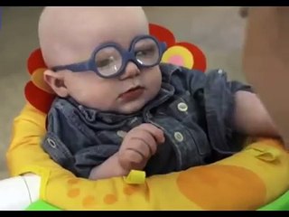 Baby smiles in delight at seeing his mother for the first time