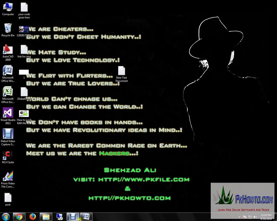 How to Lock RAR file with password in Windows 7 - pkhowto.com