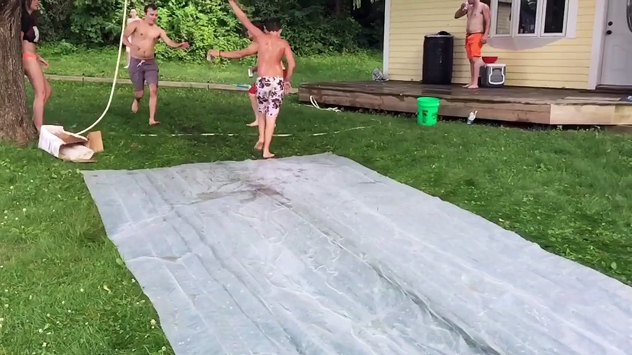 Slip n slide slow motion