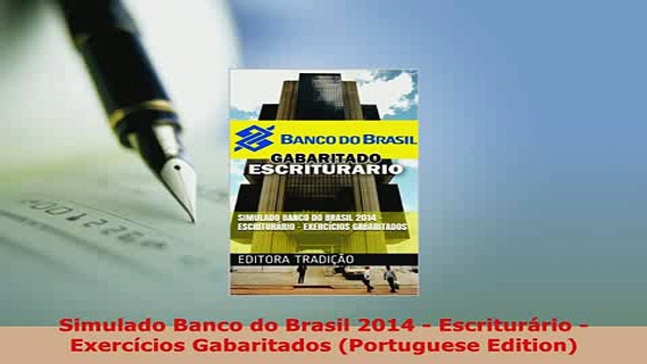 Download  Simulado Banco do Brasil 2014  Escriturário  Exercícios Gabaritados Portuguese Edition Ebook