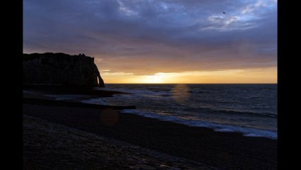 coucher de soleil etretat