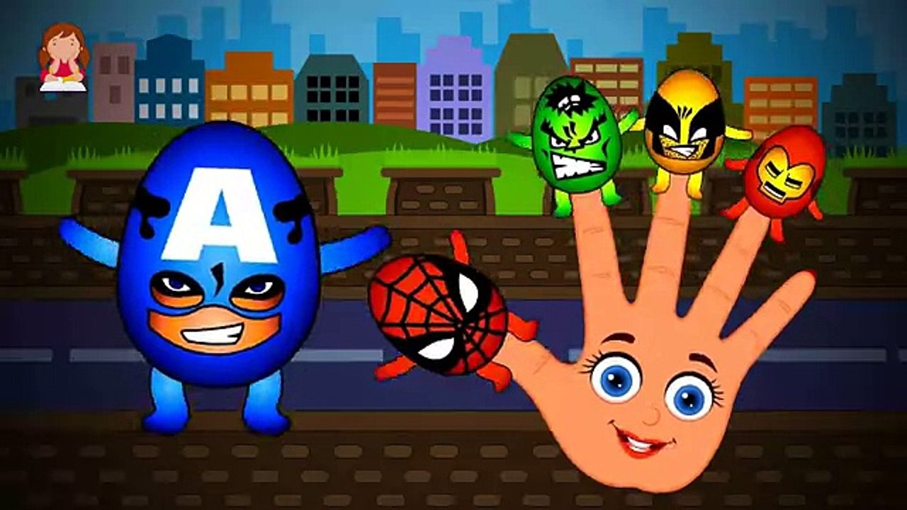 SuperHeroes Cartoons Singing Finger Family Children Nursery Rhymes for Kids and Babies