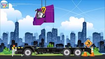Monster Trucks For Children Trucks for Kids Nursery Rhymes Cars Cartoons for kids Purple Kids Truck