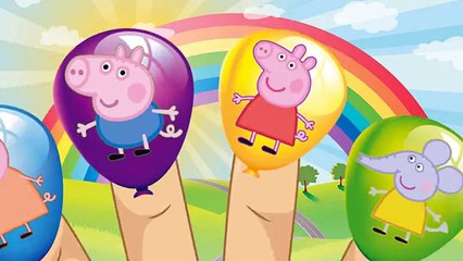 Peppa Pig Balloons Family Finger Song - Peppa Pig Party Supplies - Nursery Rhymes