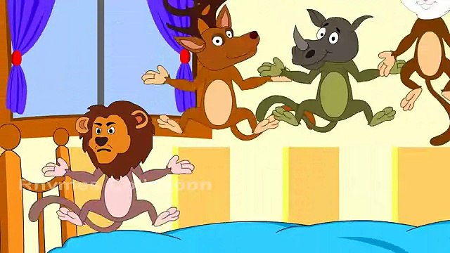 Five Little Monkeys Jumping On The Bed - Nursery Kids Rhymes With Action - Songs For Toddlers
