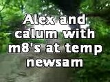 Alex and calum with mates at temple newsam