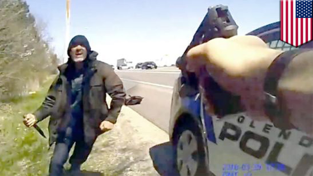 Body cam: murder suspect is stopped by cop, pulls out knife and begs officer to kill him - TomoNews