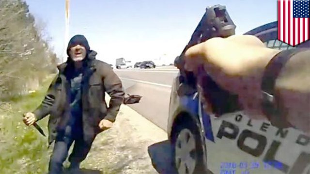 Body cam: murder suspect is stopped by cop, pulls out knife and begs officer to kill him - TomoNews