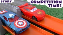 RACE DAY! Who will win? Knockout Tournament with Minions judging! Funny Video of a toys competition time starring Disney Cars, Hot Wheels, Spiderman, The Avengers, Star Wars, Batman, Minions, Hulk, Lightning McQueen, Captain America, TMNT and many more!