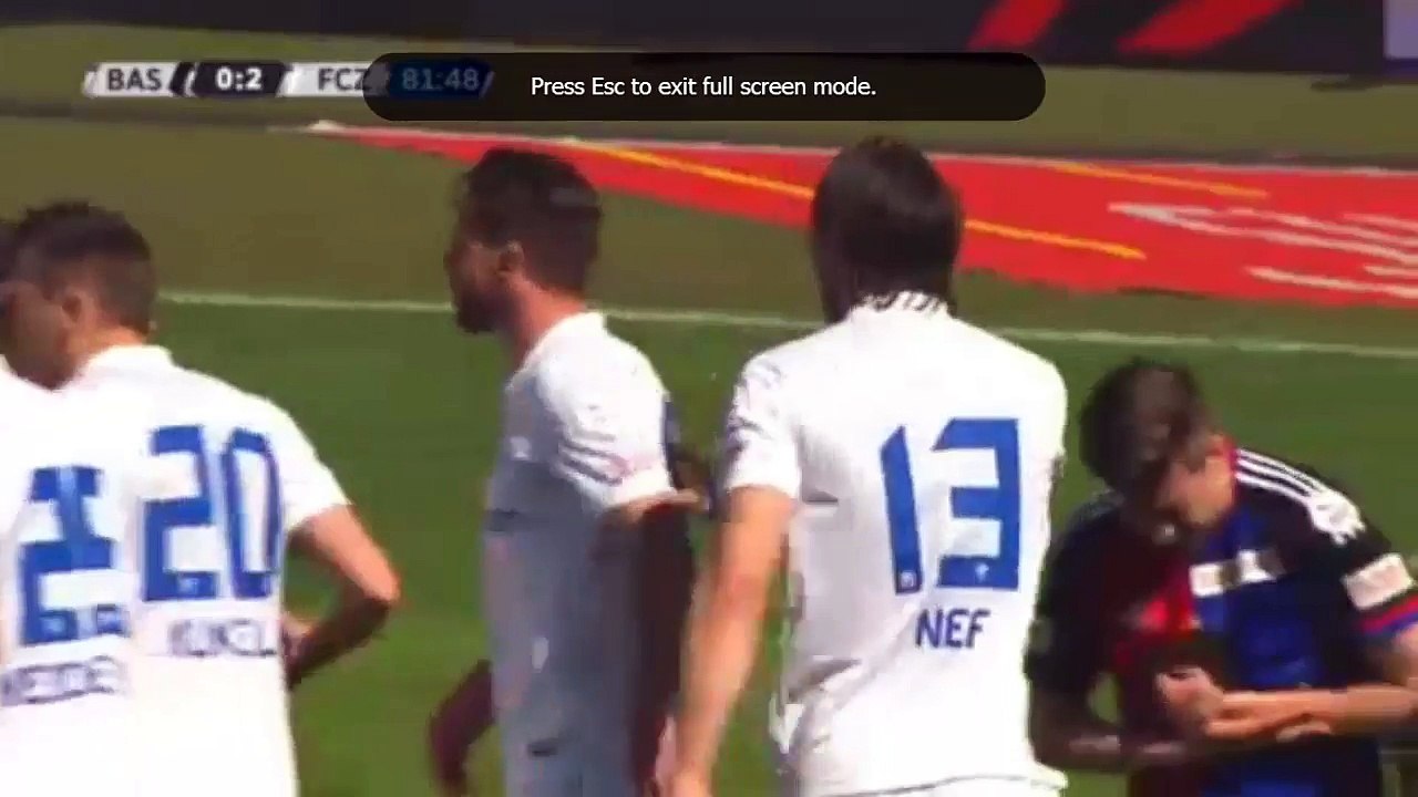 FC Basel vs FC Zurich  Matias Delgado Goal   Swiss Super League 10-04-2016 HD