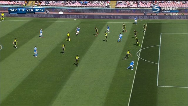 1-0 Manolo Gabbiadini Goal Italy Serie A - 10.04.2016, SSC Napoli 1-0 Hellas Verona