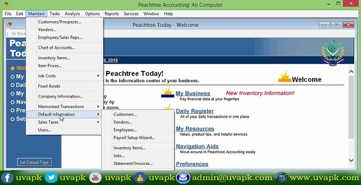 Lecture 7 how to set vendor accounts in peachtree accounting in hindi urdu