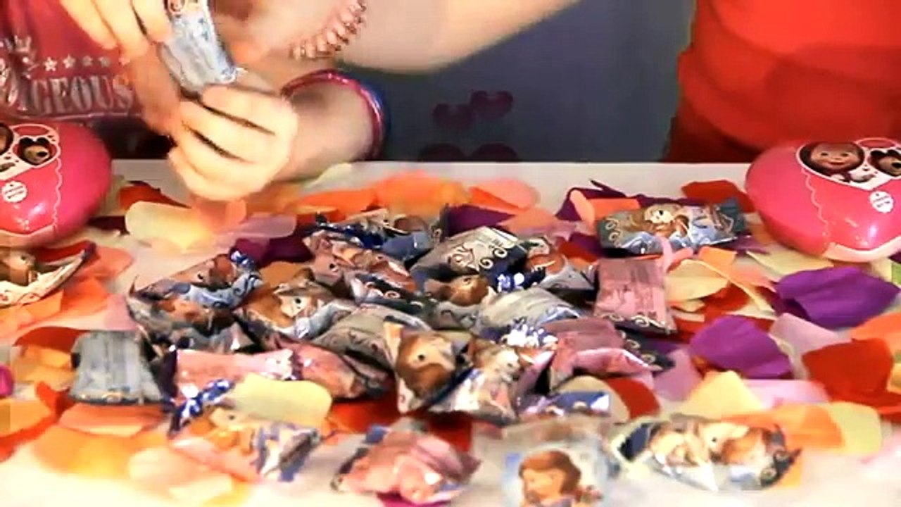 Бутылка с конфетами София прекрасная(Sofia The First) сердечки Маша и медведь(Masha and the Bear)