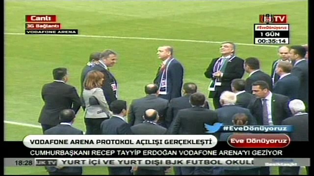 Cumhurbaşkanı, Fikret Orman, Davutoğlu ve Abdullah Gül Vodafone Arena'da paslaştı!