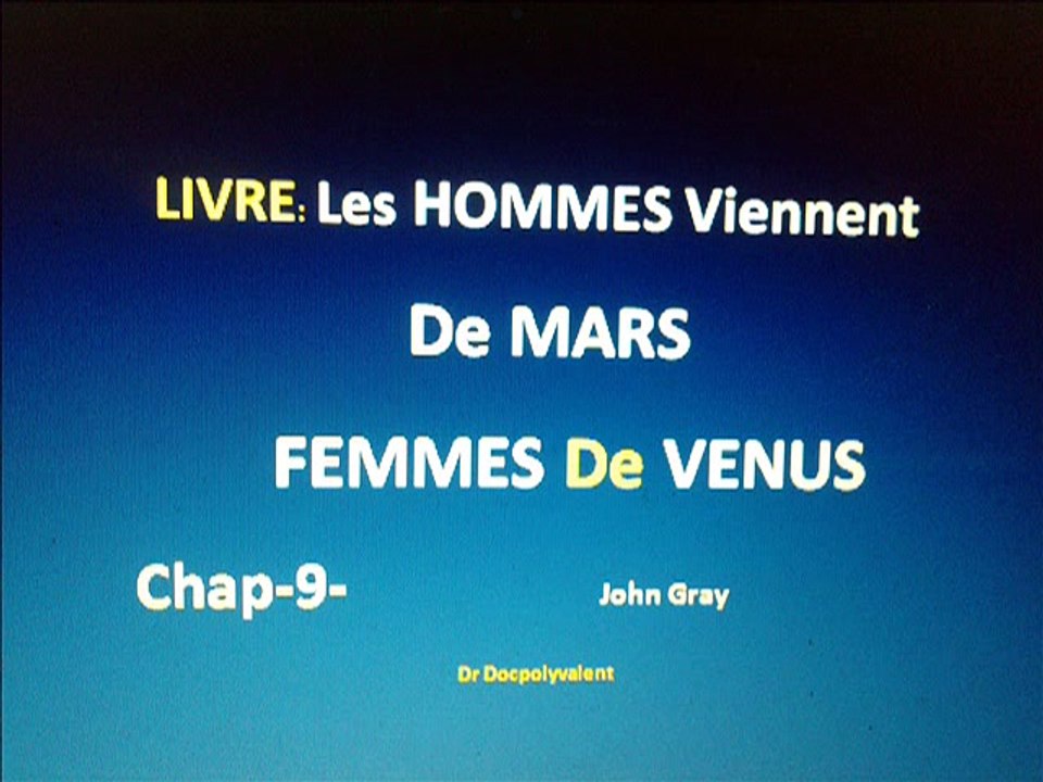 les hommes viennent de mars et femmes de venus-LIVRE-EXTRAIT-p9 I OBJECTIF 9999 LIVRES