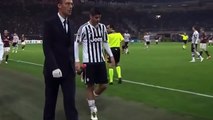 Juve’s Alvaro Morata squirts water at AC Milan’s Alessio Romagnoli, cue an angry reaction